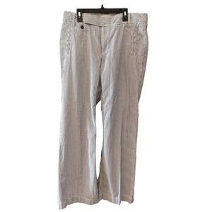 Women’s Banana Republic Martin Fit Seer Sucker Mid Rise Straight Leg Pants